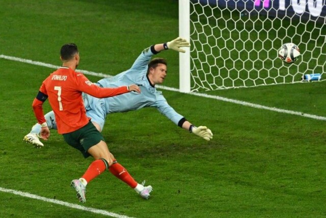 Cristiano Ronaldo scorer målet som sendte Portugal til finale i nasjonsligaen.