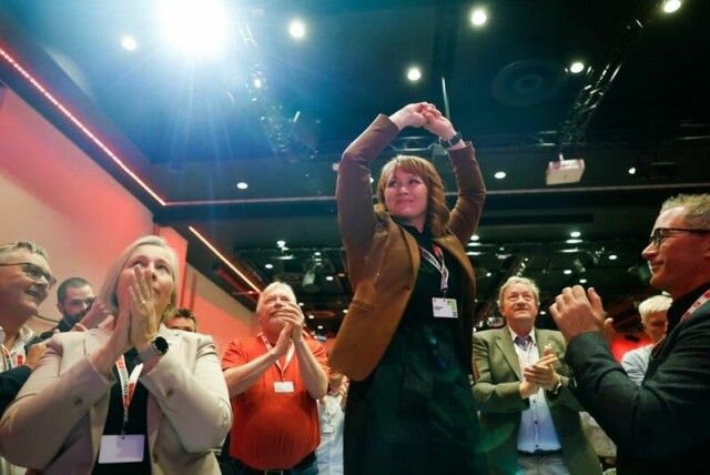 Kine Asper Vistnes takker for tilliten. Nå er hun toppleder i LO.