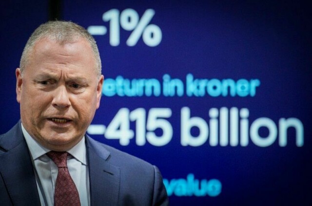 Sjef for oljefondet Nicolai Tangen holder pressekonferanse om Statens pensjonsfond utlands resultat for første kvartal.