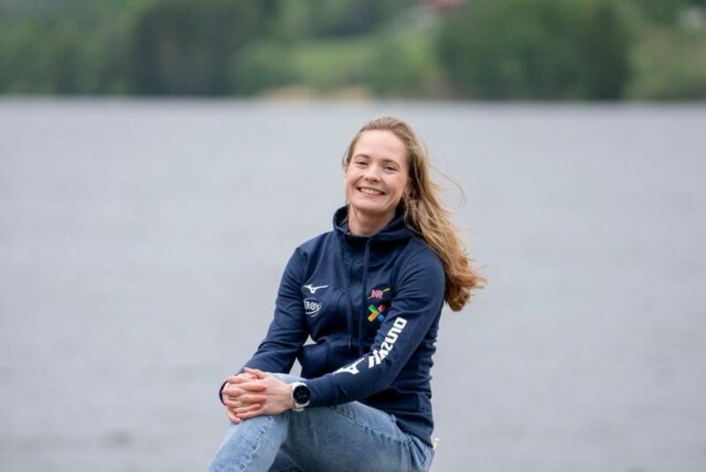 Roeren Maia Emilie Lund (27) på mediedag ved Årungen i 2022.