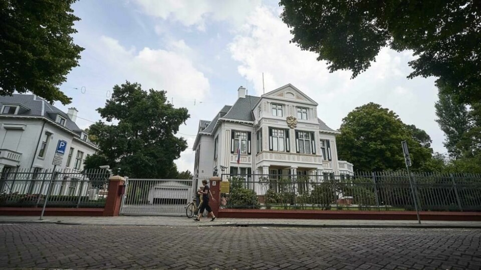 Den russiske ambassaden i Haag, mandag 17. august.