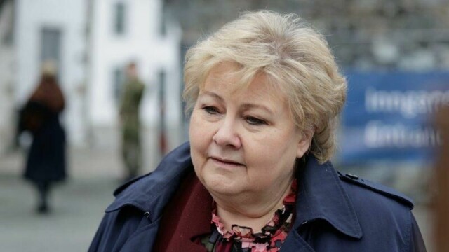 Høyre-leder Erna Solberg fotografert i forbindelse med One Ocean Summit i april.