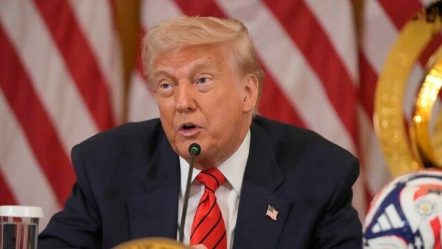 President Donald Trump under et møte i Det hvite hus tirsdag.