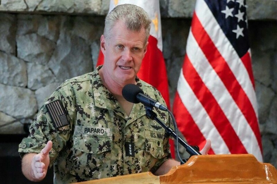 Admiral Samuel Paparo, som leder USAs Indo-Stillehavs-kommando. Admiral Samuel Paparo, som leder USAs Indo-Stillehavs-kommando. Foto: Aaron Favila / AP / NTB