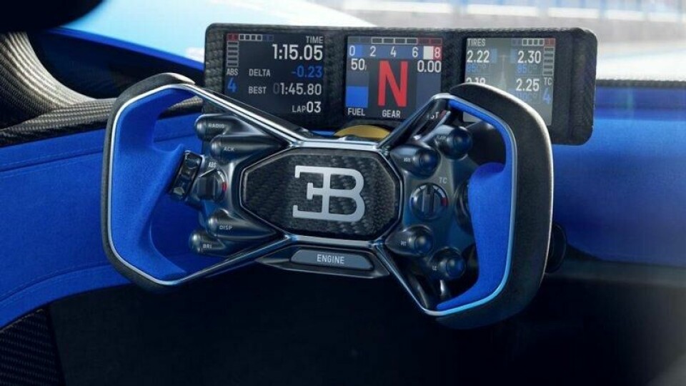 Interiøret er ekstremt forseggjort og delikat, til banebil å være. Interiøret er ekstremt forseggjort og delikat, til banebil å være. Foto: Bugatti