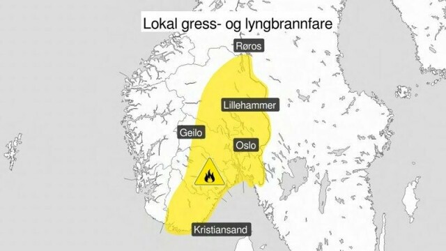 Fare for skogbrann på deler av Østlandet og Agder.
