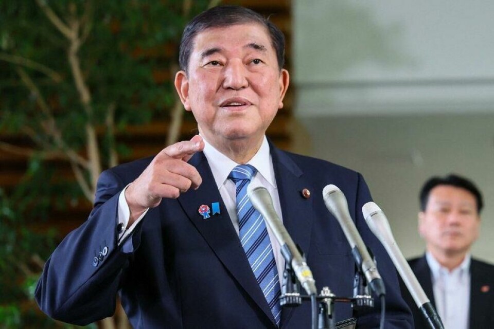 Japans statsminister Shigeru Ishiba. Japans statsminister Shigeru Ishiba. Foto: Jiji Press / AFP / NTB