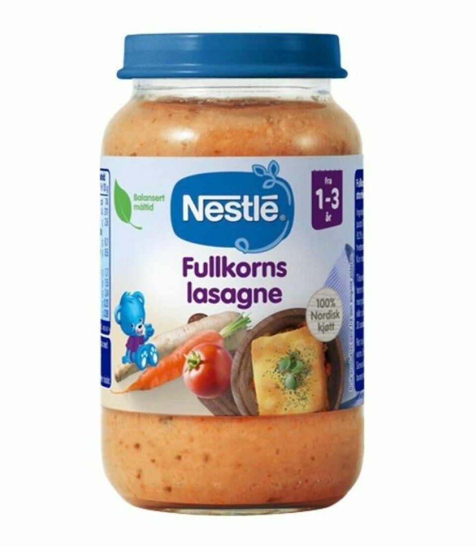Nestlé Norge tilbakekaller fem varianter med middagsglass, hvor de har funnet Okratoksin A i hvitløk. Hvitløk inngår som ingrediens i middagsglassene som krydder. Nestlé Norge tilbakekaller fem varianter med middagsglass, hvor de har funnet Okratoksin A i hvitløk. Hvitløk inngår som ingrediens i middagsglassene som krydder. Foto: Mattilsynet / Handout / NTB