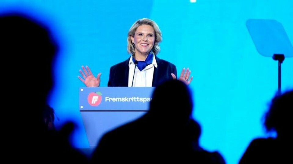 Sylvi Listhaug under Frps landsmøte forrige uke. Opinion-rådgiver Martin Stubban påpeker landsmøter kan ha en invirkning på målinger som blir gjort i samme periode. Sylvi Listhaug under Frps landsmøte forrige uke. Opinion-rådgiver Martin Stubban påpeker landsmøter kan ha en invirkning på målinger som blir gjort i samme periode. Foto: Heiko Junge / NTB