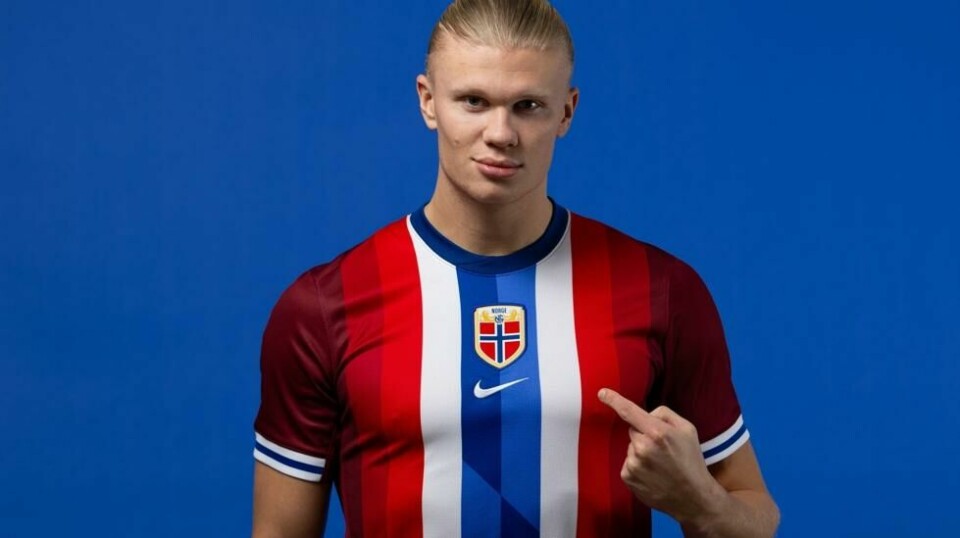 Det er delte meninger om Norges nye hjemmedrakt. Foto: Vegard Grøtt / Bildbyrån / handout / NTB