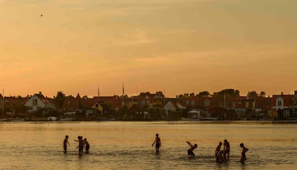 Kerteminde nord strand er veldig barnevennlig siden den er så langgrunn.