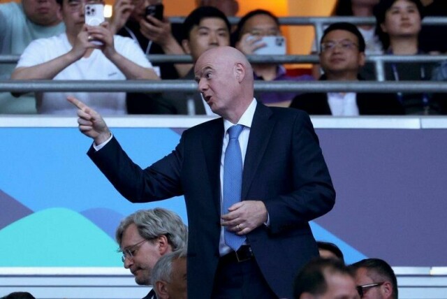 Gianni Infantino, her fra Champions League-finalen.