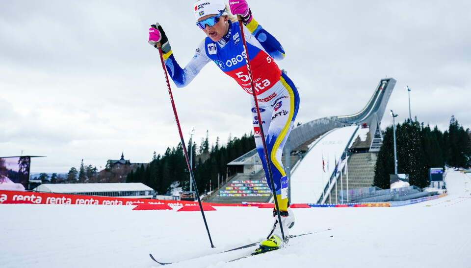 Frida Karlsson under et tidligere renn i Holmenkollen.