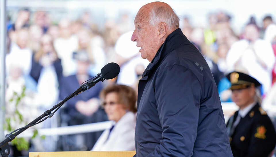 Kong Harald takket lokalbefolkningen for hjelpen under krigen i sin tale.