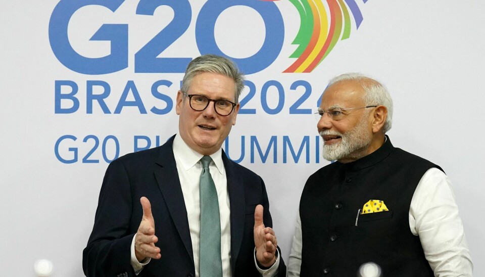 Keir Starmer og Narendra Modi.