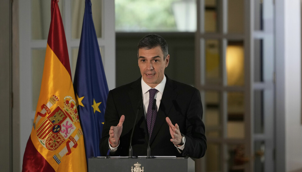 Spanias statsminister Pedro Sánchez, her i Beijing i april, ba torsdag om unnskyldning i forbindelse med en korrupsjonssak som har rammet en framstående partikollega.