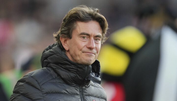 Manageren Thomas Frank tar over Tottenham.