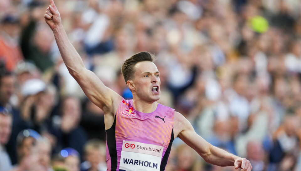 Karsten Warholm vant Diamond League-øvelsen 300m hekk menn under Bislett Games på Bislett stadion i Oslo torsdag.