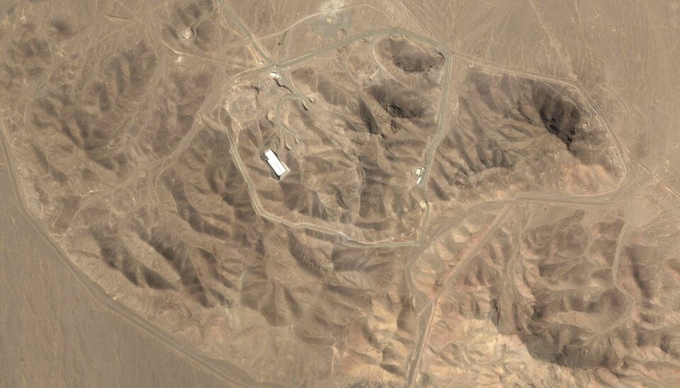 Bildet viser anlegget Fordo i Iran, der landet anriker uran. Anlegget inngår i Irans atomprogram.