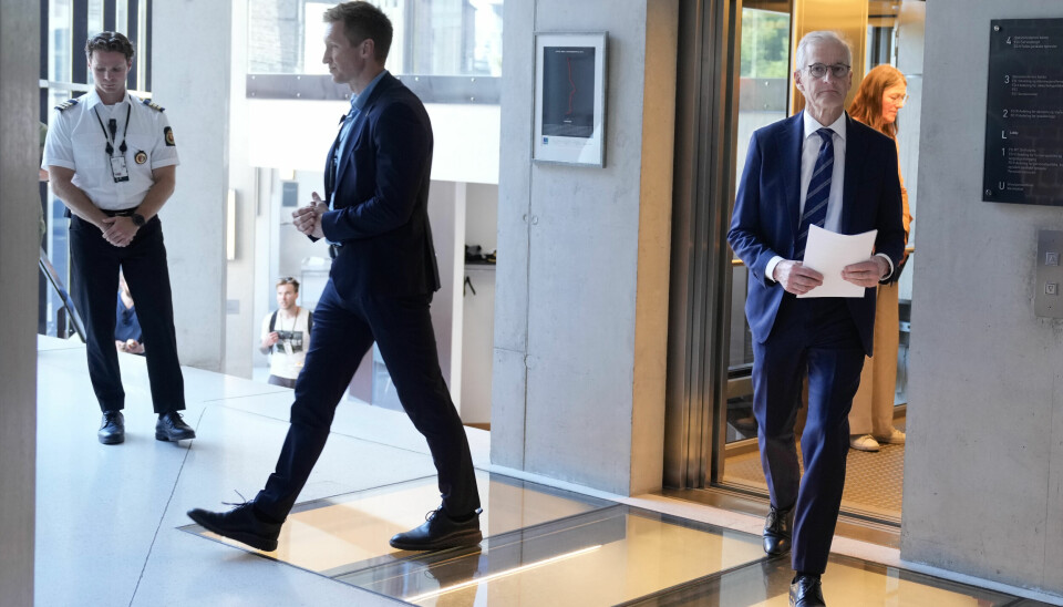 Her ankommer statsminister Jonas Gahr Støre (Ap) pressekonferansen fredag.