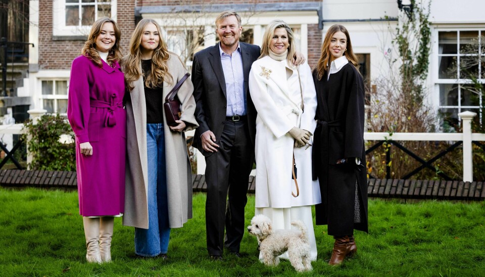 Den nederlandske kongefamilien er tilknyttet fyrstehuset Oranien-Nassau. Her avbildet i 2024.