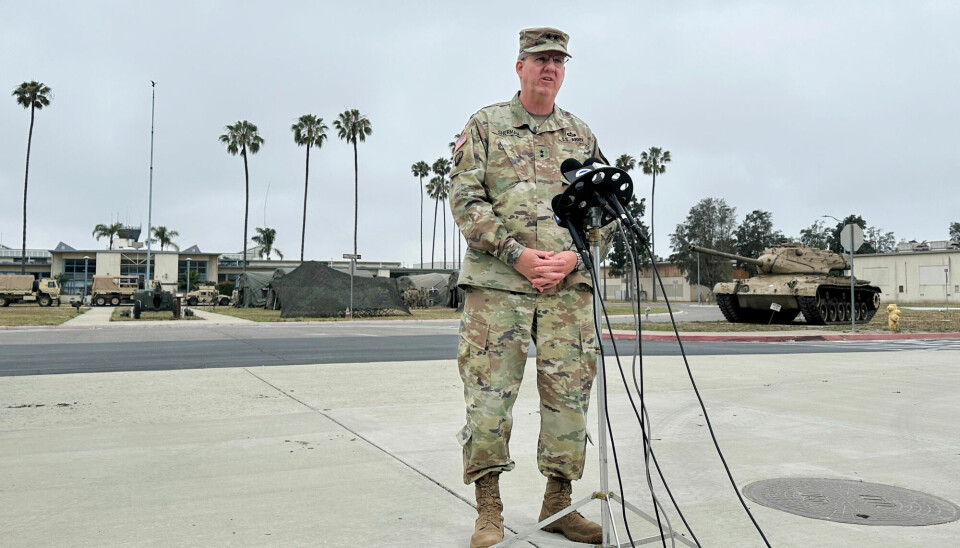 Generalmajor Scott Sherman har ansvaret for omtrent 4700 marineinfanterister og nasjonalgardister som er utplassert i Los Angeles.
