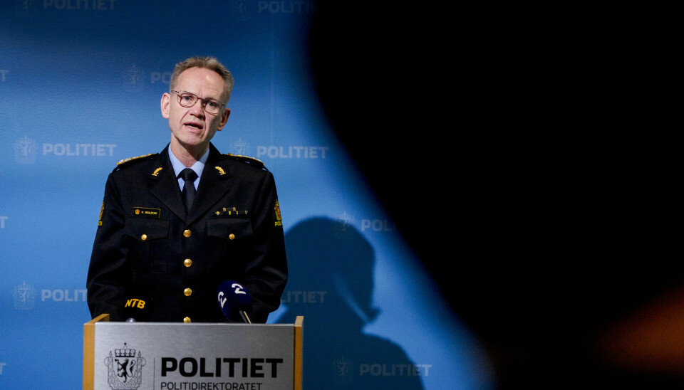 – Vi vurderer fortløpende behovet for ytterligere tiltak, sier politidirektør Håkon Skulstad. Her fotografert da han presenterte politiets trusselvurdering for 2025.