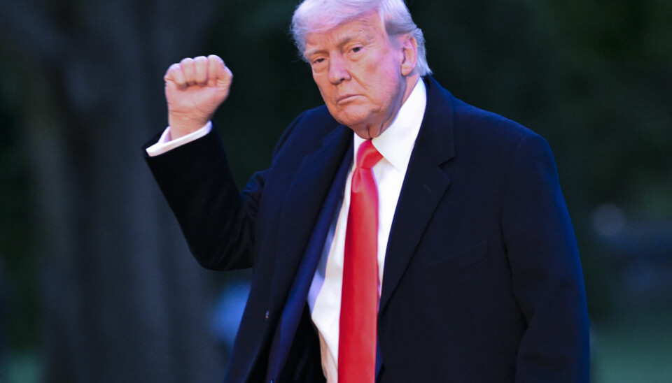 President Donald Trump har levert sin første økonomiske innberetning. På bildet ankommer han Det hvite hus etter en kryptomiddag på Trump National Golf Club i Washington i mai i år.