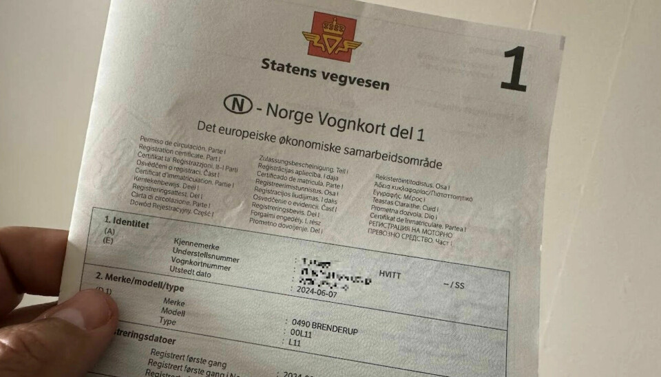 Del 1 av vognkortet skal følge kjøretøyet til en hver tid.