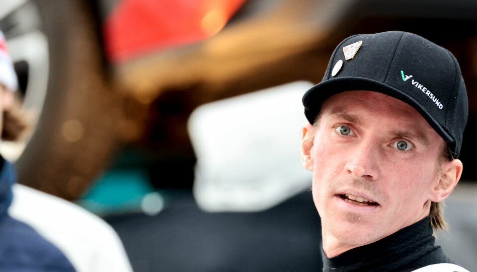 Anders Fannemel under herrenes skiflygingsrenn i Vikersund i mars.
