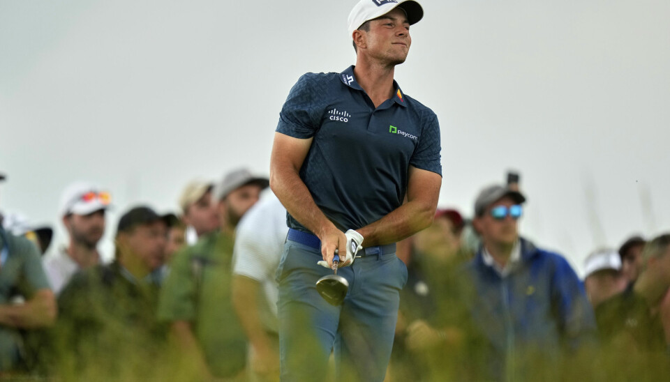 Viktor Hovland under siste runde i US Open.