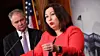 LIKER DET IKKE: Senator Tammy Duckworth (D) synes ikke noe om at kadettene må gjennomføre seremonien, gitt coronasituasjonen i USA. Foto: Mandel Ngan / AFP
