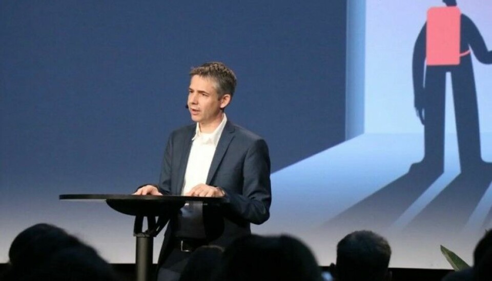 Frode Danielsen åpnet Digitaliseringskonferansen onsdag. Der var temaet hvordan det offentlige kan samarbeide på tvers om digitalisering.