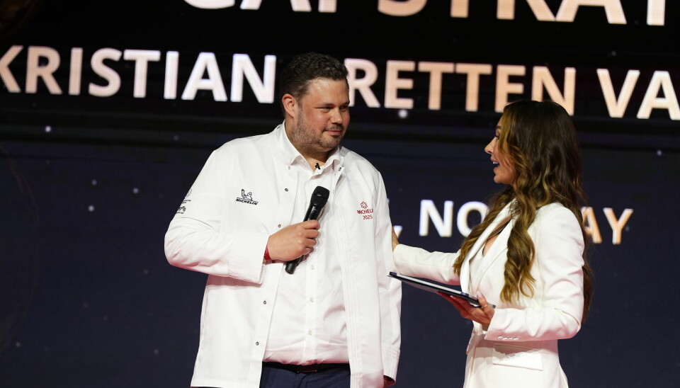 Kristian Bretten Vangen fra Gaptrast mottar sin første Michelin-stjerne.
