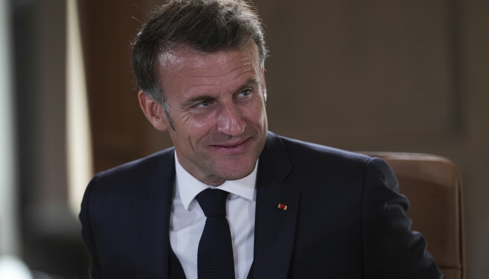 Emmanuel Macron kommer til Oslo. Foto Darryl Duck / The Canadian Press via AP / NTB