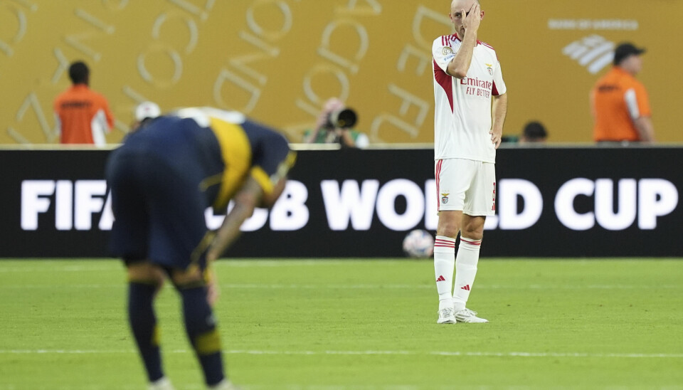Fredrik Aursnes etter kampslutt mot Boca Juniors.