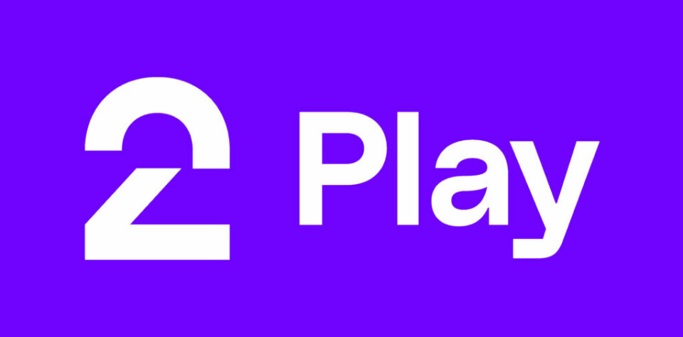 TV2 Play er en av landets største strømmetjenester. TV2 Play: Strømmetjenestens logo.