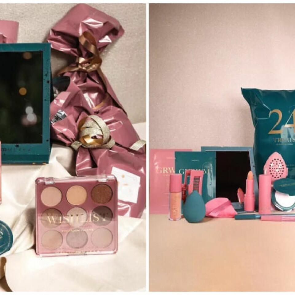 Med makeup Mekka sin rimelige julekalender fylt med et hav av sminke, kan du glede deg til å telle ned dagene til jul! (Foto: Makeup Mekka)