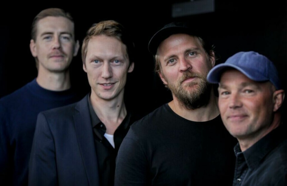Exit for norske tv-.serier? Skuespillerne Pål Sverre Hagen (William),Simon J. Berger (Adam), Tobias Santelmann (Henrik) og Jon Øigarden (Jeppe). var alle med i suksess Exit på NRK. Foto: Vidar Ruud / NTB (Foto: Foto: Vidar Ruud / NTB)