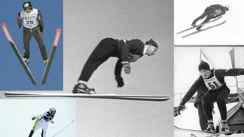 Espen Bredesen (oppe til venste) Birger Ruud (i midten), Roger Ruud (oppe til høyre), Maren Lundby (nede til venstre) og Bjørn Wirkola (nede til høyre) er alle å finne på ABC Nyheters lister over hoppkonger, -dronninger og storhoppere.
