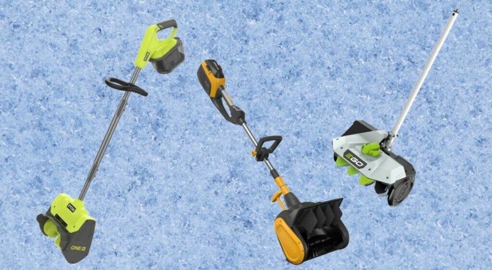 Disse elektriske snøskuffene fra Ryobi, Stiga og EGO er kåret til best i test. (Foto: Collage av Startsiden)