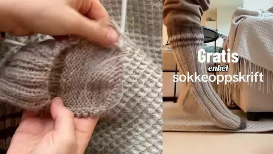 Vi viser deg hvordan du strikker verdens enkleste sokker. (Foto: Kreative Ideer)