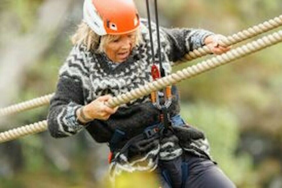 Trude Vasstrand fikk en tøff tur til topps i Vokteren. Foto TV 2