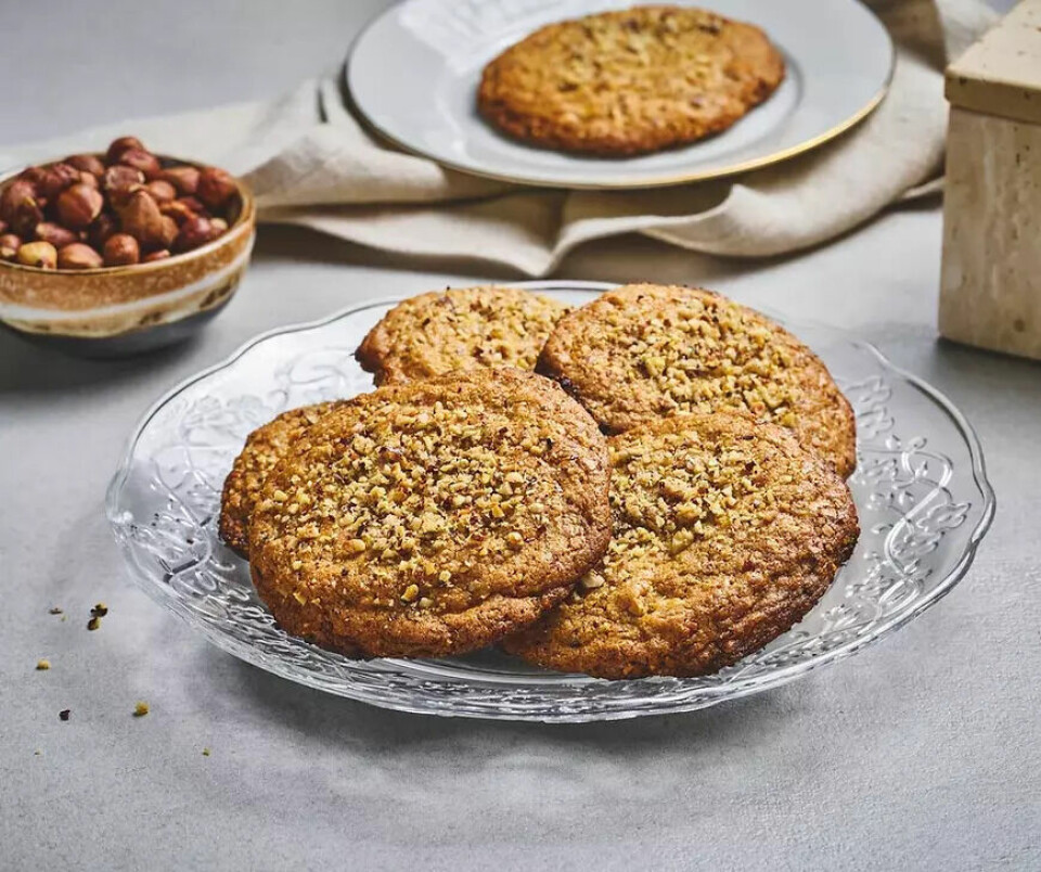 Appelsincookies med hasselnøtter