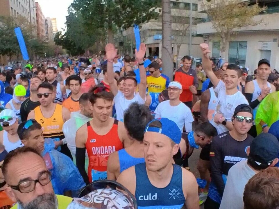 Ved starten på Valencia Marathon hvorAndreas Gossner fra Løpetrening.nostår klar også søndag 1. desember 2024. (Foto: Andreas Gossner / løpetrening.no )