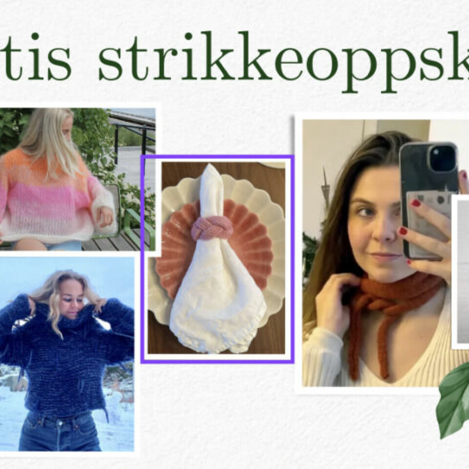 Vi deler 10 enkle og gratis strikkeoppskrifter for nybegynnere. (Foto: Kreative Ideer)