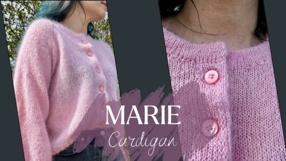 Marie Cardigan kombinerer moderne enkelhet med myk luksus i silk mohair – perfekt til både hverdag og fest. (Foto: Kreative Ideer/ Aurora Lange)