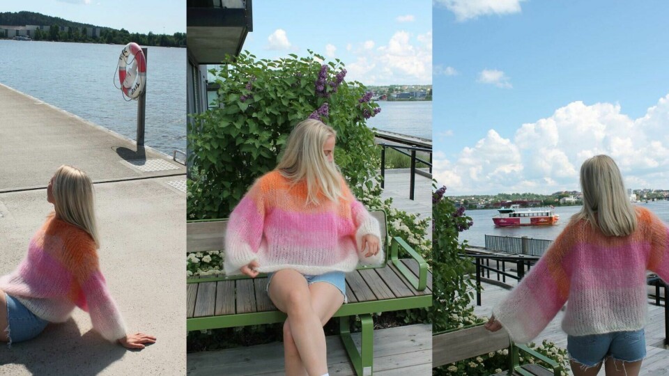 Silje Pedersen har designet en nydelig sommergenser med striper.