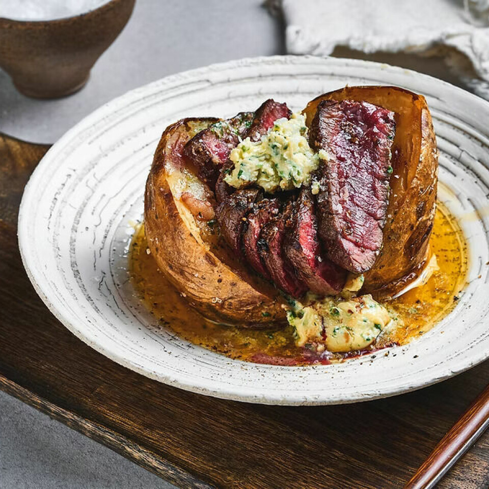 Bakt Potet med Entrecôte – oppskrift