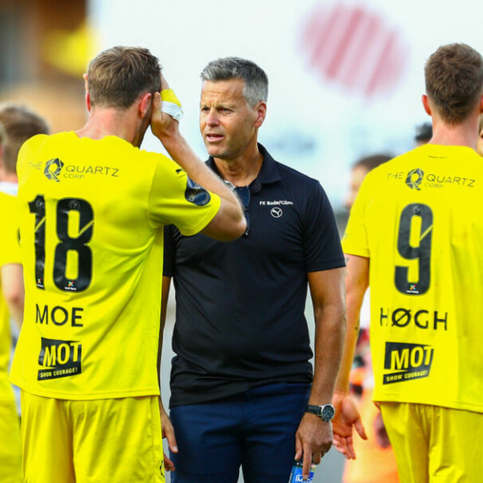 Bodø/Glimts trener Kjetil Knutsen etter eliteseriekampen i fotball mellom Bodø/Glimt og Haugesund på Aspmyra stadion. (Foto: Mats Torbergsen / NTB)